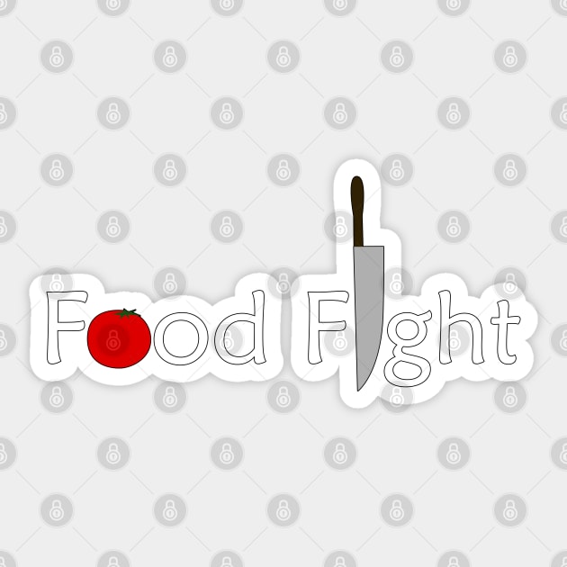 Food Fight. Sticker by someartworker